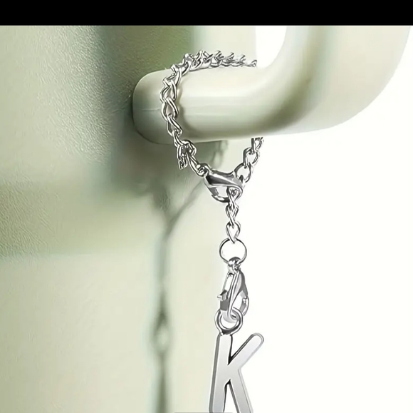 K Alphabet Letter Charm Accessories Stanley Cup ID Name Initial Letter silver - Picture 2 of 4